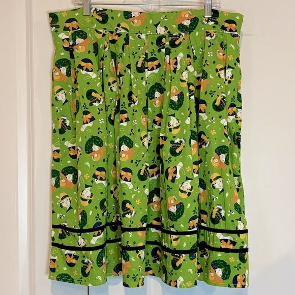 Banned Apparel Dancing Days Green 20s Flapper Ladies Full Retro Skirt 2XL - Picture 2 of 10